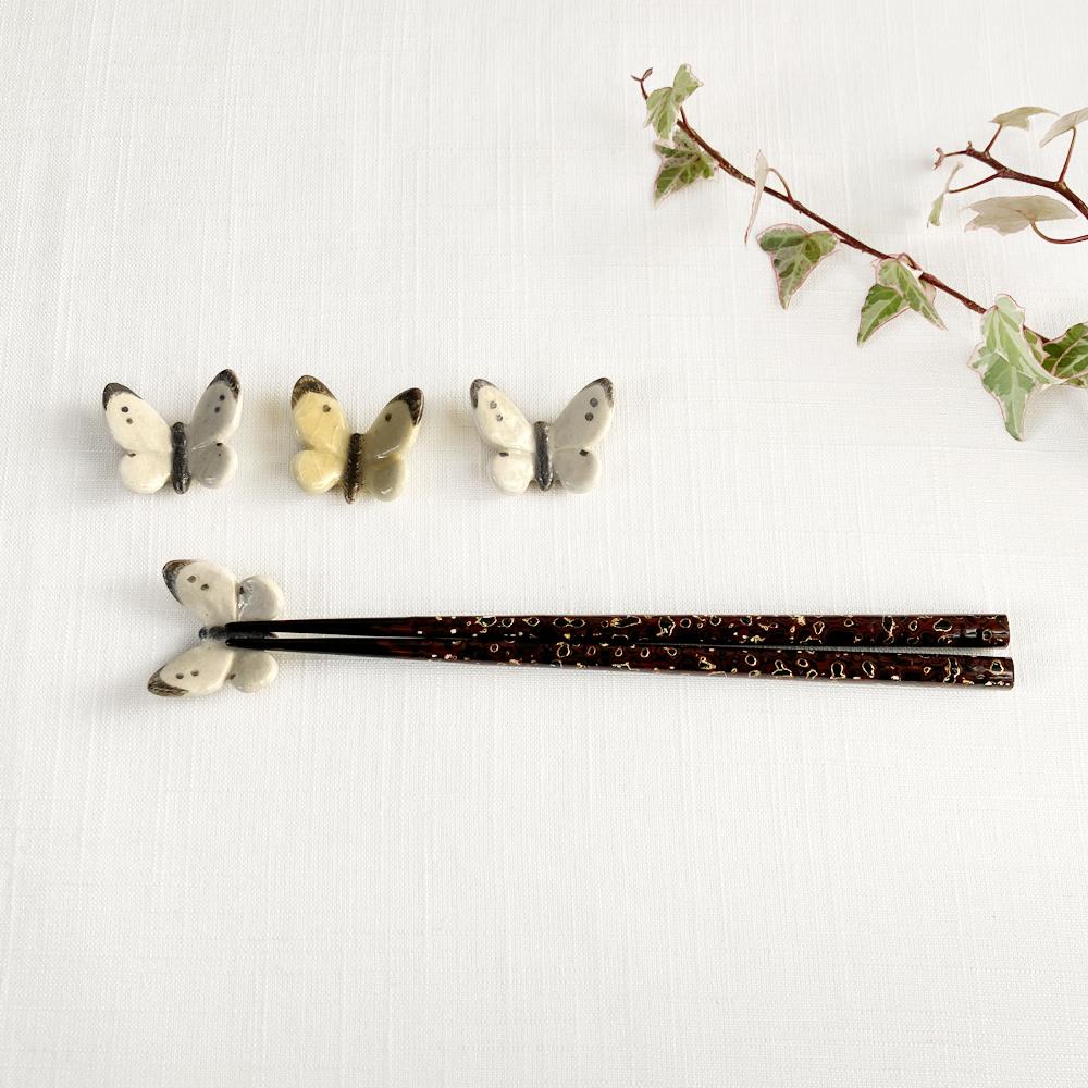 陶器の箸置き【蝶】 | 2枚目