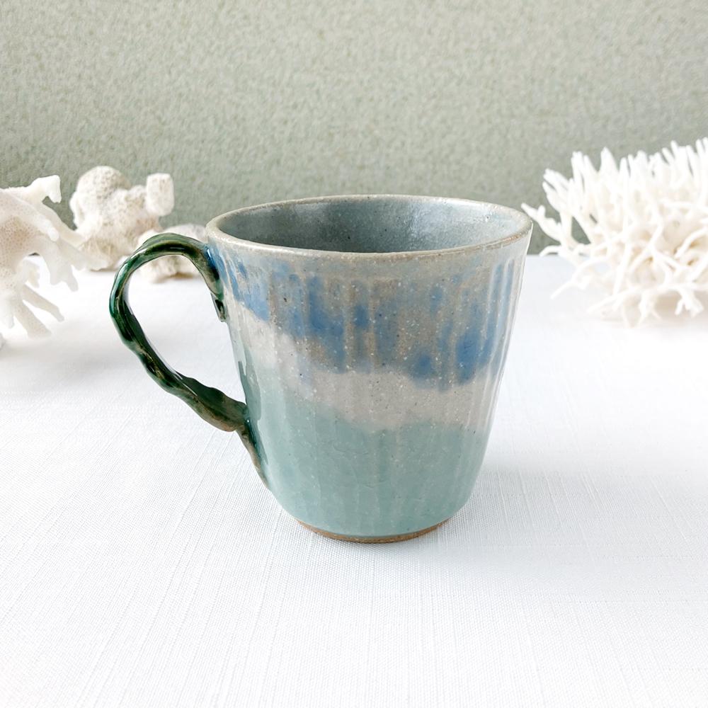 陶器のマグカップ【シーウィードの海】 | 3枚目