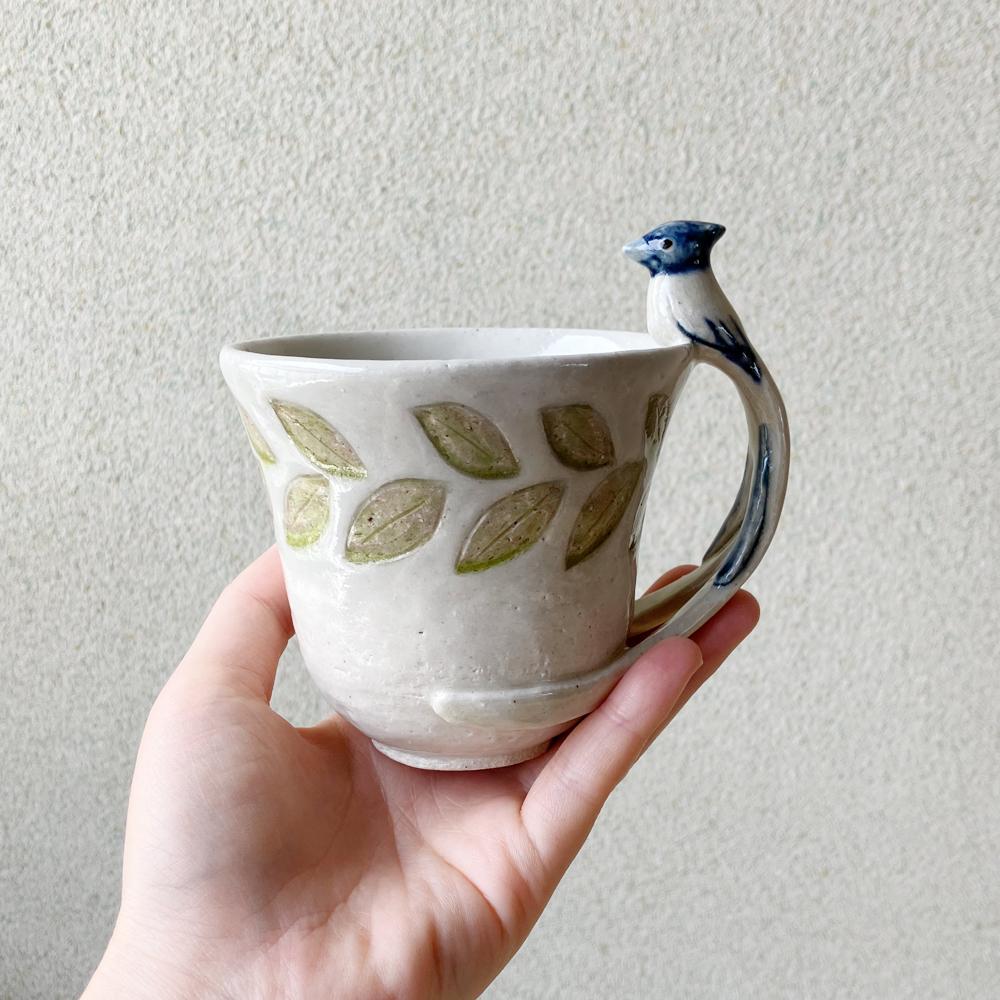 陶器のマグカップ【サンコウチョウ】 | 9枚目