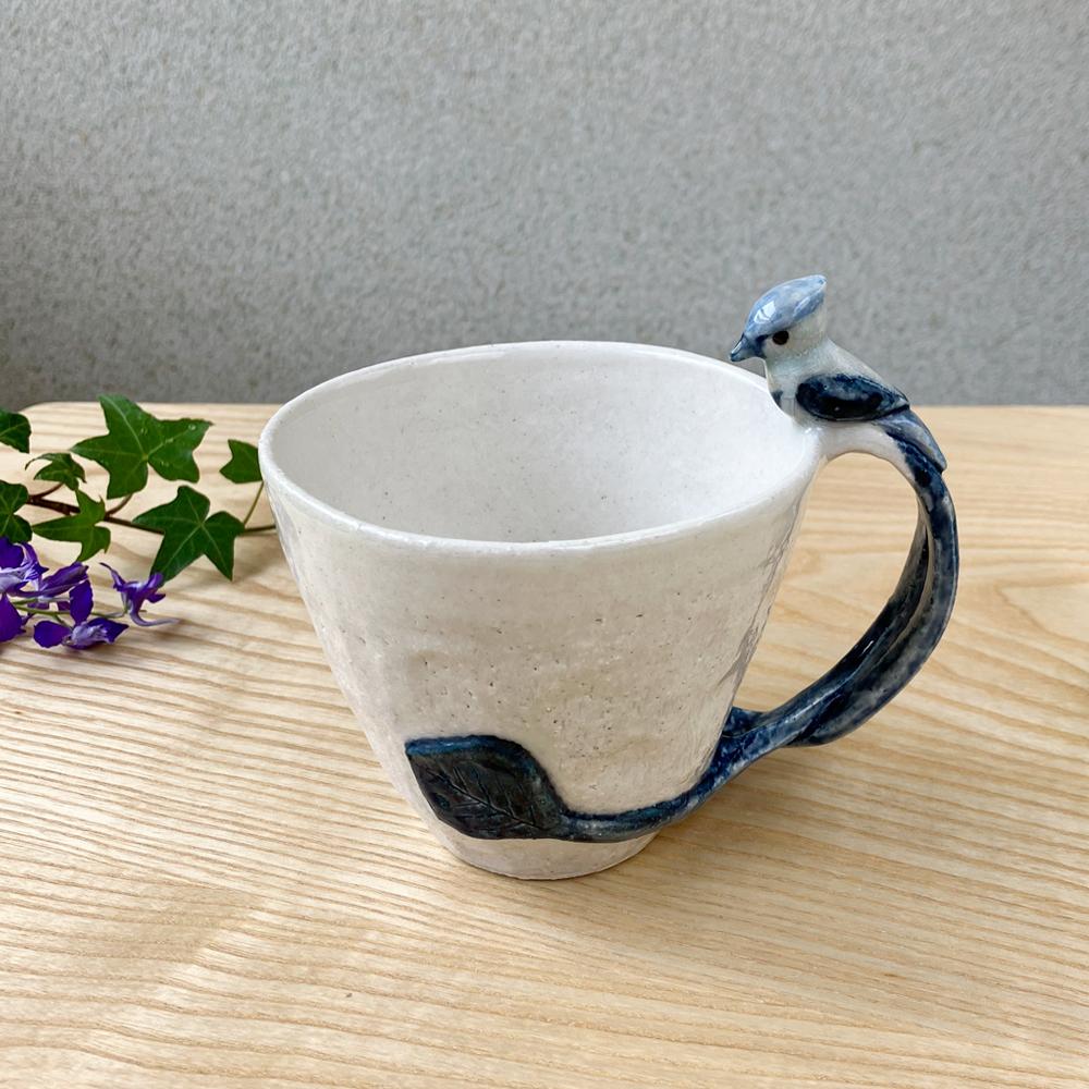 陶器のマグカップ【ハチドリ】