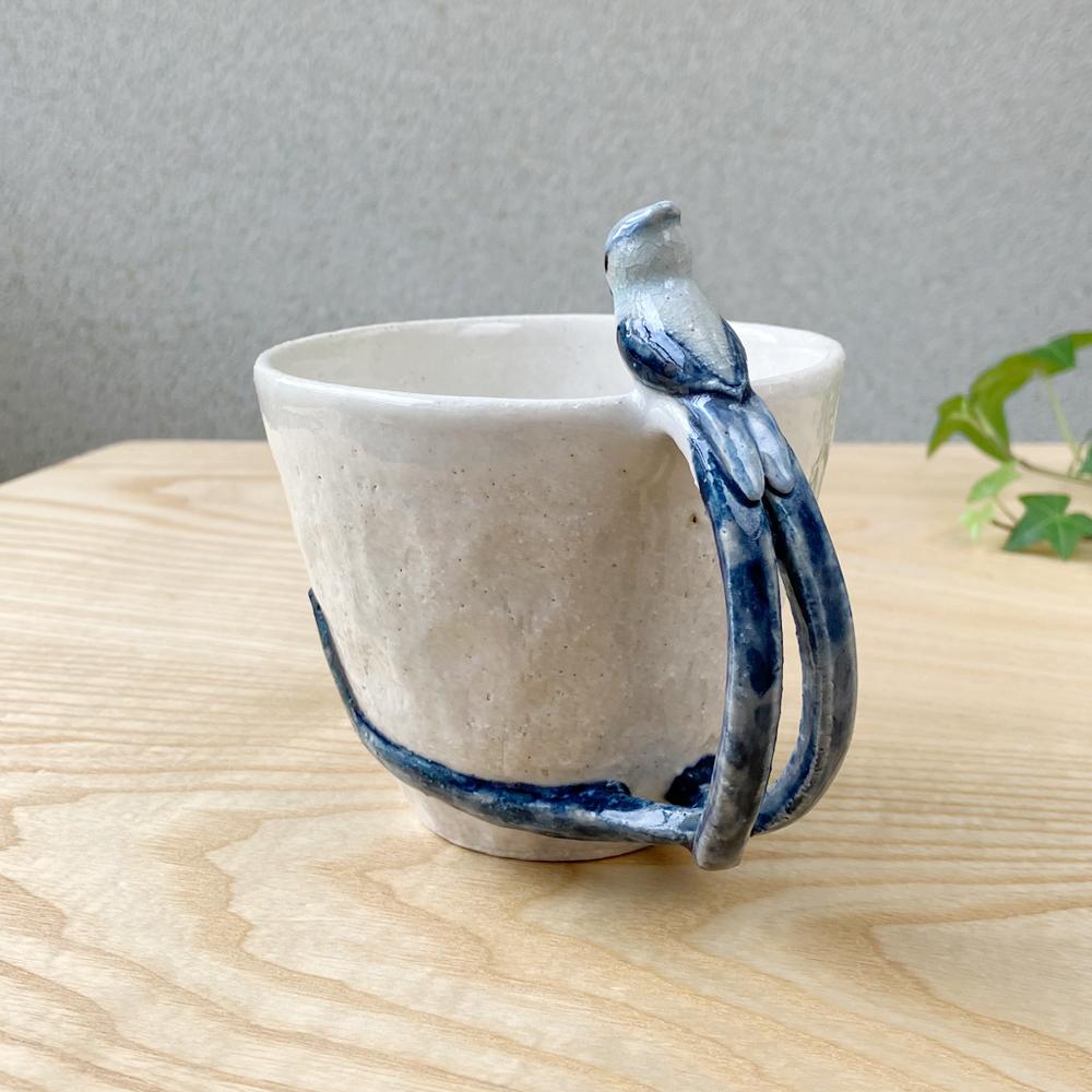 陶器のマグカップ【ハチドリ】 | 2枚目