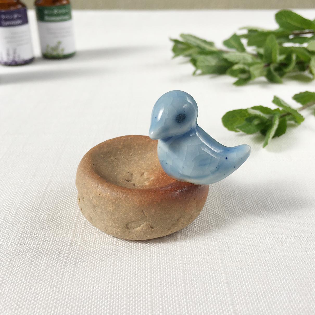 陶器のアロマストーン【青い鳥】14