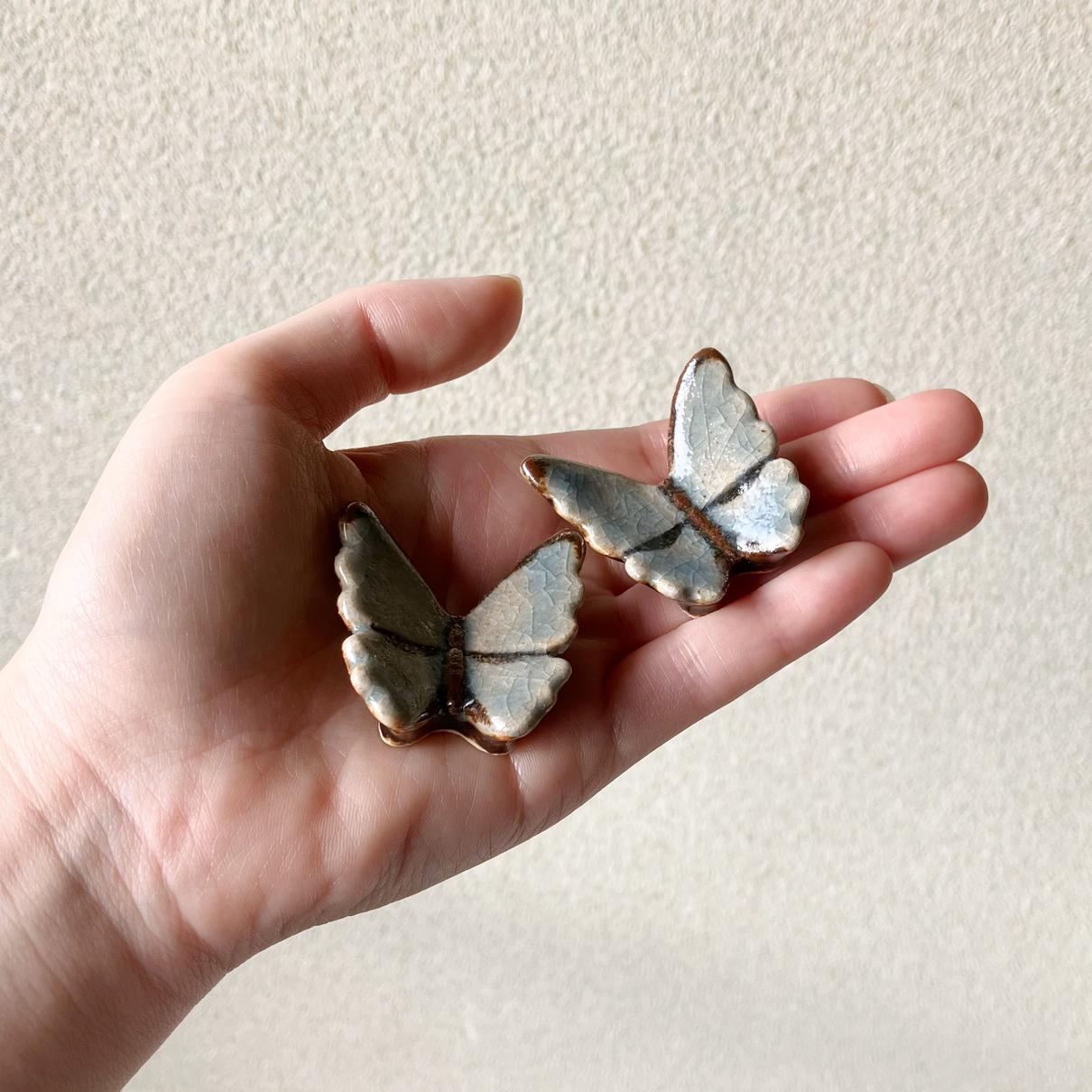 陶器の箸置き｜モルフォ蝶 | 5枚目